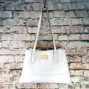 Nanette Lepore | White Vegan Leather Shoulder Bag Handbag